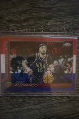 2025-26 Topps Chrome – Jose Alvarado #144 Red White & Blue Refractor