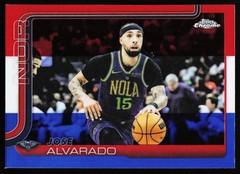2025-26 Topps Chrome #144 Jose Alvarado Red White and Blue Refractor