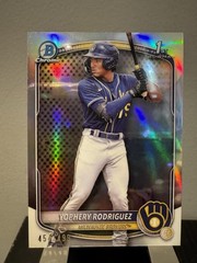 2025 Bowman Chrome Yophery Rodriguez /499 Refractor Brewers #BCP-36