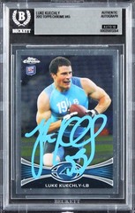 Panthers Luke Kuechly Signed 2012 Topps Chrome #45 RC Card Auto 10! BAS Slabbed