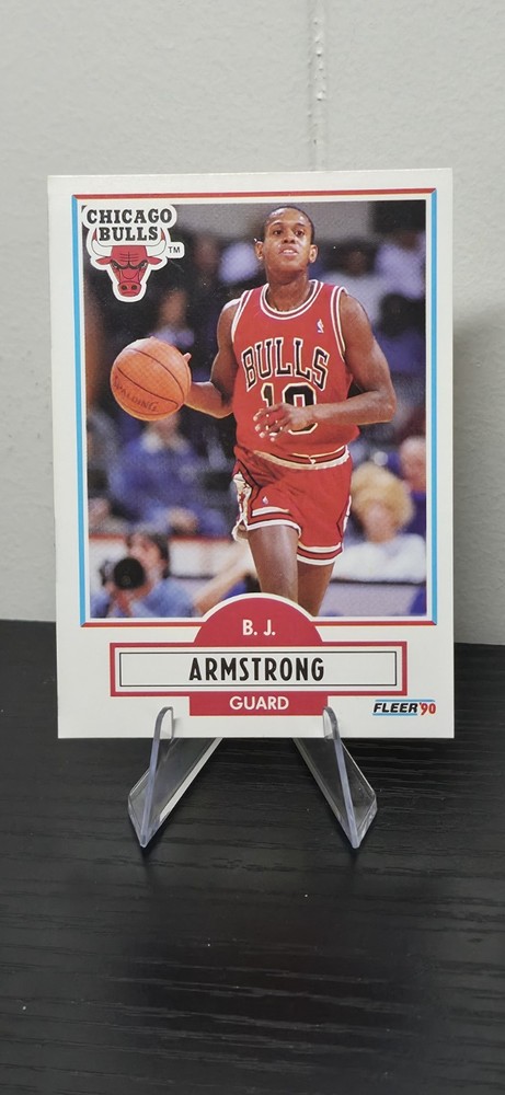 1990-91 Fleer – B.J. Armstrong #22 No Black Line Under Biographical Information