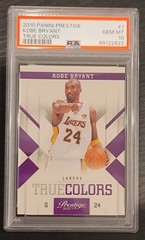 2010 NBA Panini Prestige True Colors #1 Kobe Bryant LA Lakers PSA 10 POP 12!!!!