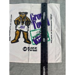 Vintage Utah Jazz Bear Growl Towel NBA Basketball KJZZ TV 14 UPN Promotional