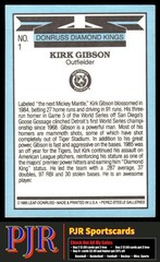 Kirk Gibson 1986 Donruss #1 Detroit Tigers