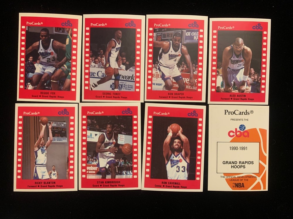 1990-91 ProCards CBA Grand Rapids Hoops singles – choose from list