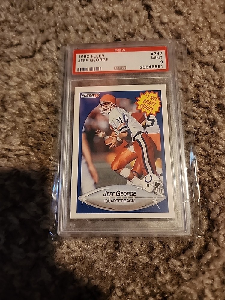 Jeff George Rookie PSA 9 – 1990 Fleer – Colts, Falcons, Fighting Illini Legend