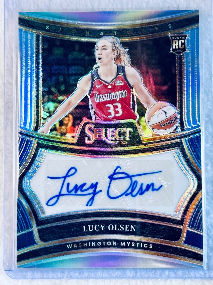 2025 WNBA Select Signatures AUTO Silver Prizm 🏀 LUCY OLSEN RC SG-LO Mystics 🔥