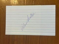ALAN FOSTER (1967) autographed 3 x 5 index card MLB Guaranteed Pass