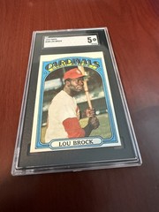 1972 Topps #200 Lou Brock HOF. SGC 5