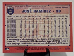 2026 TOPPS SERIES 1 1991 TOPPS JOSE RAMIREZ CLEVELAND GUARDIANS #T91-69