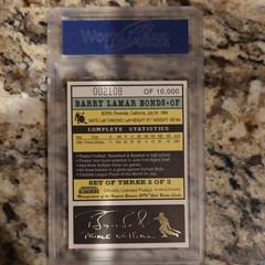 Bleachers 1993 Barry Bonds #2 Gold Border WCG Graded Serial #/10000