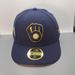 Milwaukee Brewers New Era 59FIFTY 7 3/4 Navy Low Profile 2024 Postseason Hat Cap