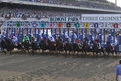 AMERICAN PHAROAH 2 BELMONT STK, 1 KY DERBY, 1 GUEST PROGRAM , BUTTON