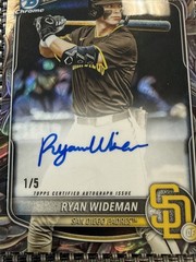 2025 Bowman Draft – Chrome Prospect Autographs Ryan Wideman #CPA-RW Sunflower /5