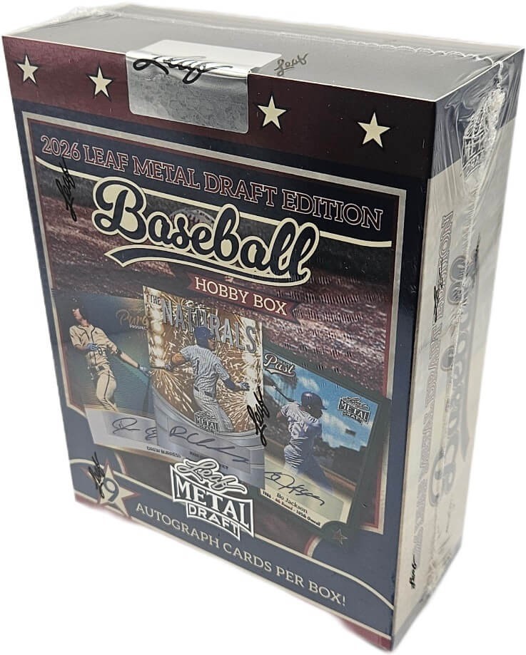 2026 Leaf Metal Draft Edition Baseball Factory Sealed Hobby Box 9 Autographs