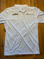 UCF Knights Football Team Issued On-Field Nike Dri-Fit White Golf Shirt Large