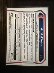 Justin Gonzales Bowman 1st Bowman True Yellow /75 Boston Red Sox SP