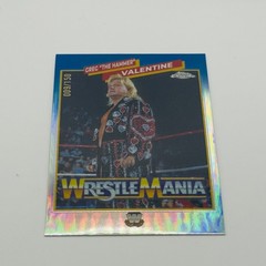 2025 Topps Chrome WWE – Wrestlemania Recall Greg Valentine Blue Refractor /150