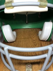 VTG 80s Philadelphia Eagles NFL Helmet Phone Telephone Kelly Green Riddell READ