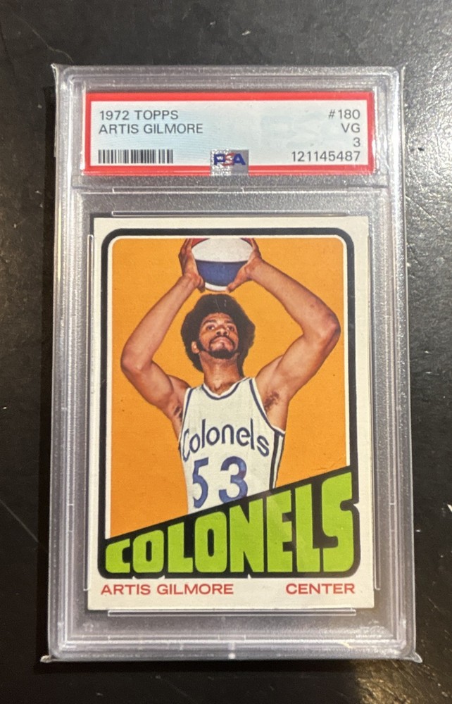 1972-73 Topps – Artis Gilmore #180 (RC) ABA Great Kentucky Colonels PSA 3