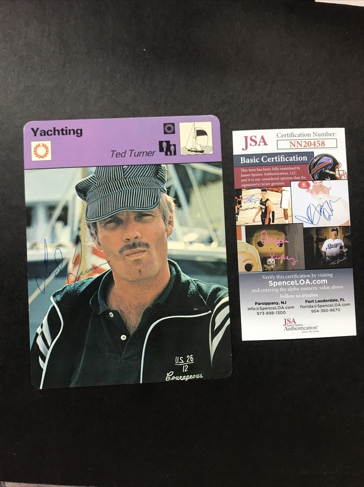 1979 Ted Turner Sportscaster America&rsquo;s Cup Yachting Card #66-20 JSA CERTIFIED!