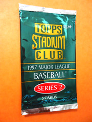 1997 Topps Stadium Club Baseball empty card wrapper – Series 2 – MLB