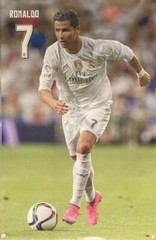 Cristiano Ronaldo 7 Real Madrid Portugal Poster 22&Prime;x34&Prime; On the Pitch Soccer, New