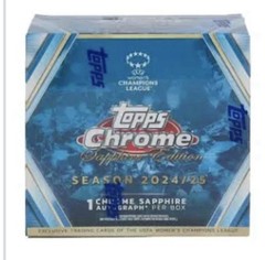 2024/25 Topps Chrome Women&rsquo;s Champions Lg. Sapphire Complete Queens of Football
