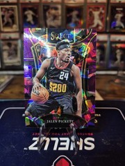 2023-24 Select Jalen Pickett RC Pink Cracked Ice Prizms Mezzanine #/99 Nuggets