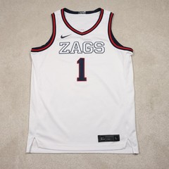 Gonzaga Bulldogs Jersey Men Large White Stitched Basketball #1 Nike Dri Fit Zags