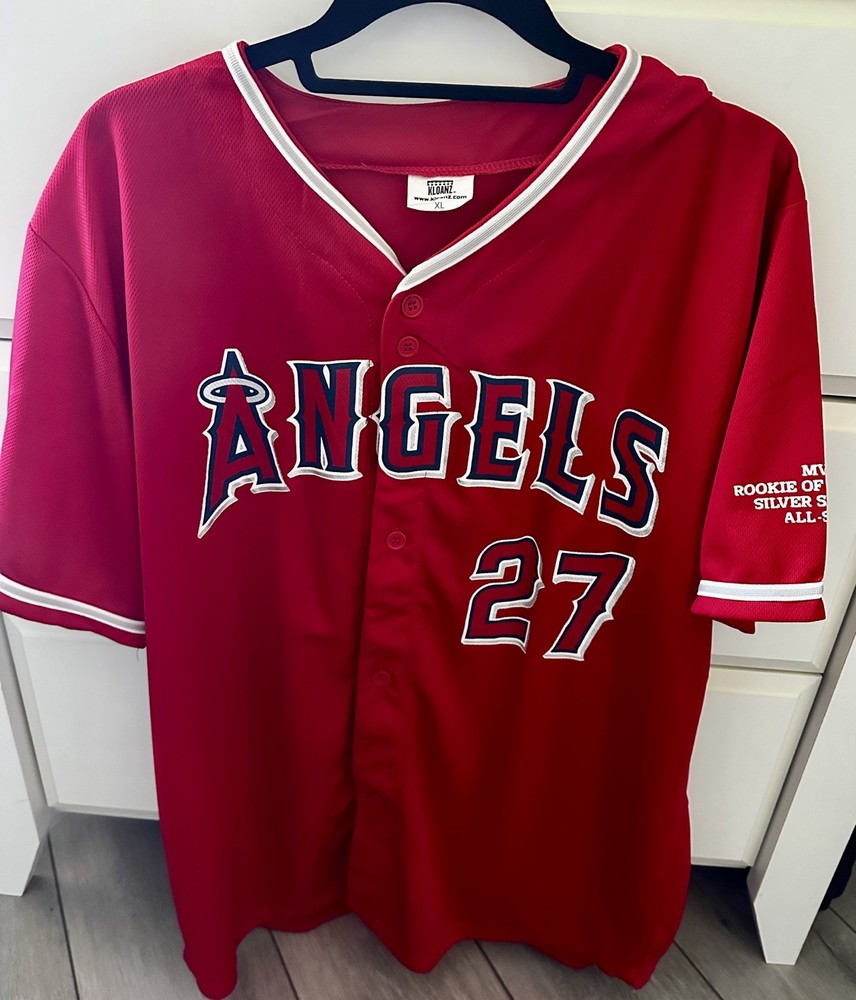 Mike Trout #27 Los Angeles Angels MLB Red SGA Jersey Men&rsquo;s XL
