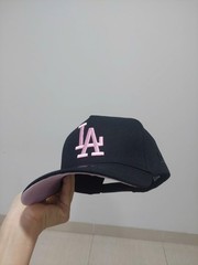 New Era LA Dodgers Hat – Black with Pink Undervisor Anniversary Patch