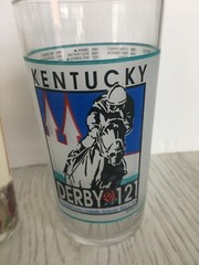 3 Vintage Horse Racing Glasses Pimlico Preakness 1979 Kentucky Derby 1977 1995