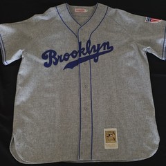 Mitchell & Ness Brooklyn Dodgers Duke Snider 1944 Gray Wool Jersey Size 2XL
