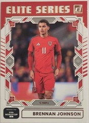 Official 2026 Donruss FIFA World Cup Elite Series #1 Brennan Johnson Cymru Card