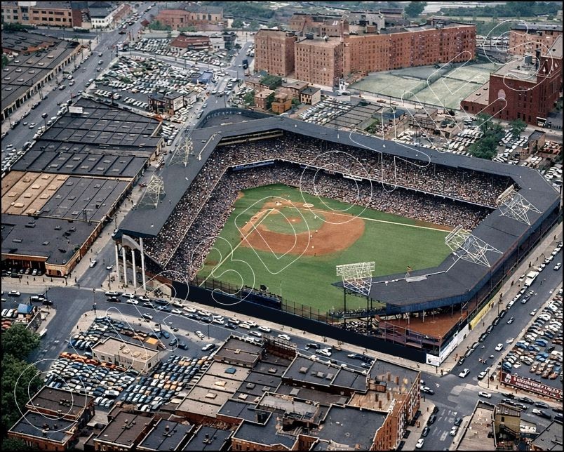 Ebbets Field Photo 8X10 – Brooklyn Dodgers #44 COLORIZED FREE SHIPPING