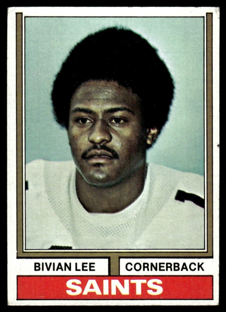 1974 Topps Bivian Lee Rookie New Orleans Saints #229