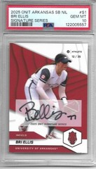 PSA 10 GEM MINT 2025 Onit Arkansas NIL AUTO Bri Ellis RAZORBACKS #d/35