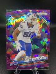 Greg Rousseau 2025 Panini Prizm Purple Cracked Ice /225 #179 buffalo bills nfl