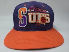 Vintage Phoenix Suns AJD Snapback Hat Cap Men 90s NBA Purple Orange Green Brim