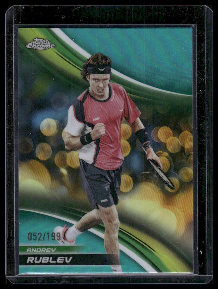 2025 Topps Chrome #7 Andrey Rublev Aqua Refractor #/199