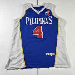 Pilipinas Basketball Jersey Philippines FIBA #4 Jimmy Alapag Men’s L