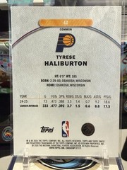 2025-26 Topps Finest Tyrese Haliburton Oil Spill Common 40 Indiana Pacers GL 13T