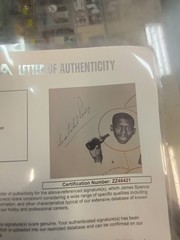 1960s SATCHEL PAIGE auto signed Harlem Globetrotters Program JSA COA Letter HOF