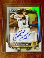 2025 Bowman Draft – Easton Carmichael 💎1st Chrome Refractor Auto /499