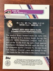2022-23 Topps Finest UCL & UEL Vini Jr. Vinicius Red 10/10