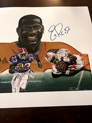 Errict Rhett Bucs Autographed Lithographed Rare Poster #291 of 300 19×24 Inches