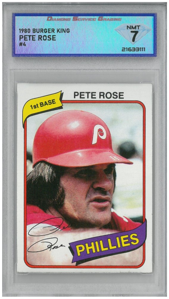 1980 Topps Burger King PETE ROSE #4 💎 DSG 7 NM