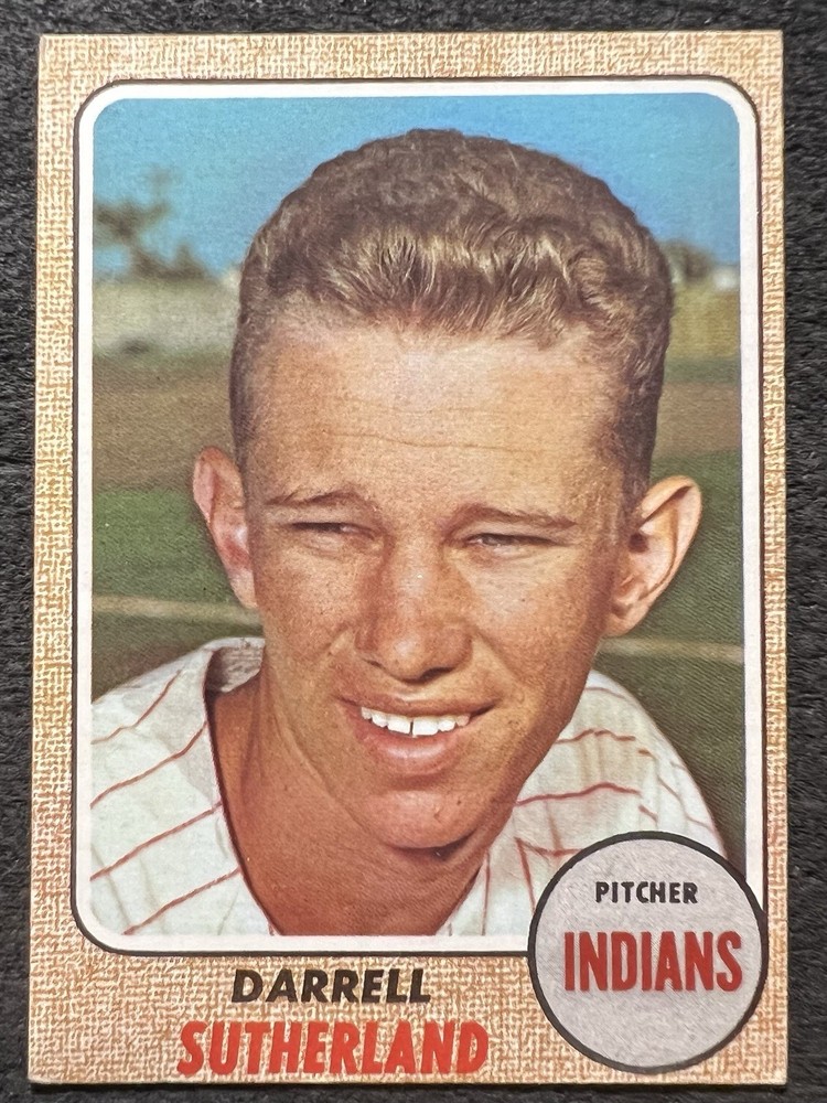 1968 TOPPS HIGH # DARRELL SUTHERLAND (CLEVELAND INDIANS) #551 EX OC