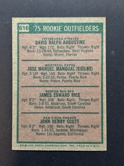 1975 Topps – 1975 Rookie Outfielders Jim Rice, Pepe Mangual, John Scott #616…